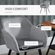image 5 of HOMCOM Modern Upholstered Fabric Bucket Seat Dining Armchairs Set of 2 Grey