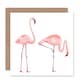 image 1 of Flamingo Illustration Bird Pink Cute Animal Art Card