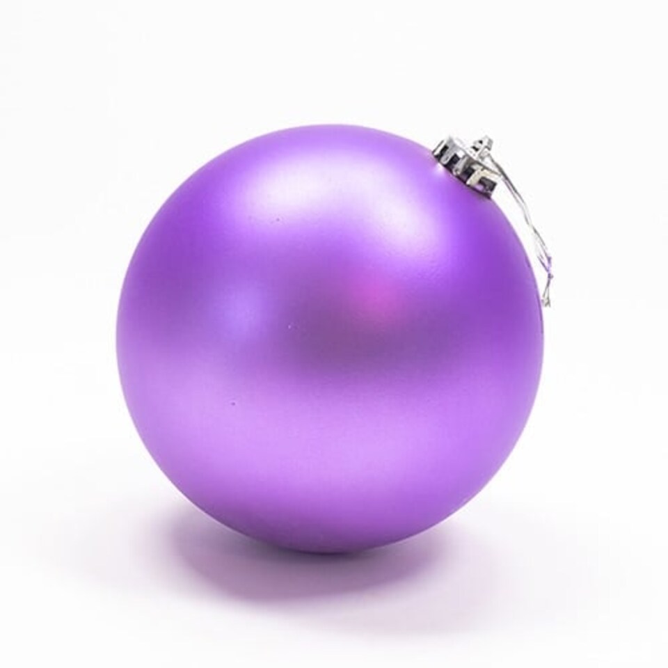 Purple Matte Shatterproof Christmas Bauble 15cm