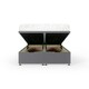 image 2 of Silver Plush Velvet Ottoman Base Single N/A