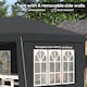 image 8 of Outsunny 3 x 6m Garden Pop Up Gazebo, Height Adjustable Marquee Party Tent with Sidewalls, Storage Bag, Black
