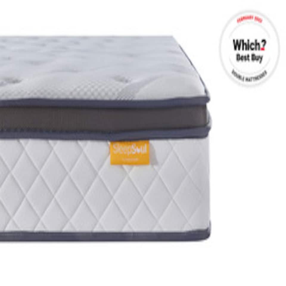 image 1 of SleepSoul Heaven 1000 Pocket Gel Mattress Double | White | Double | 1