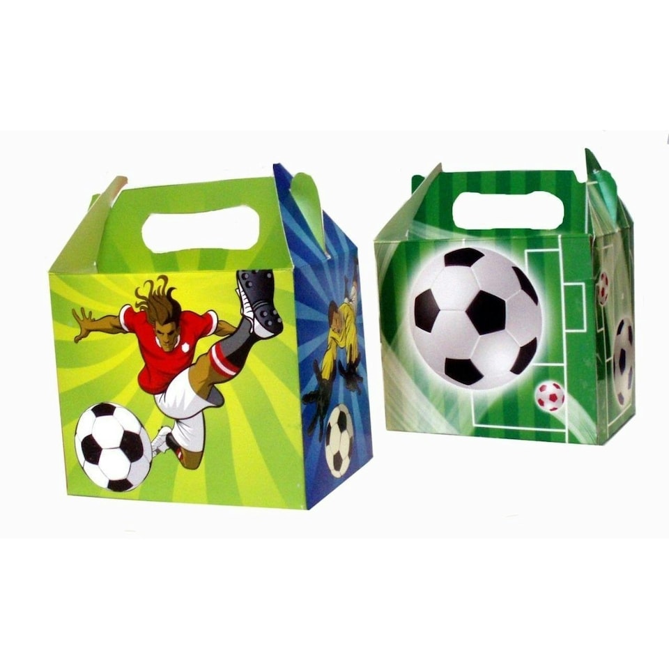 image 1 of Pack of 6 Party Time Football Lunch Boxes