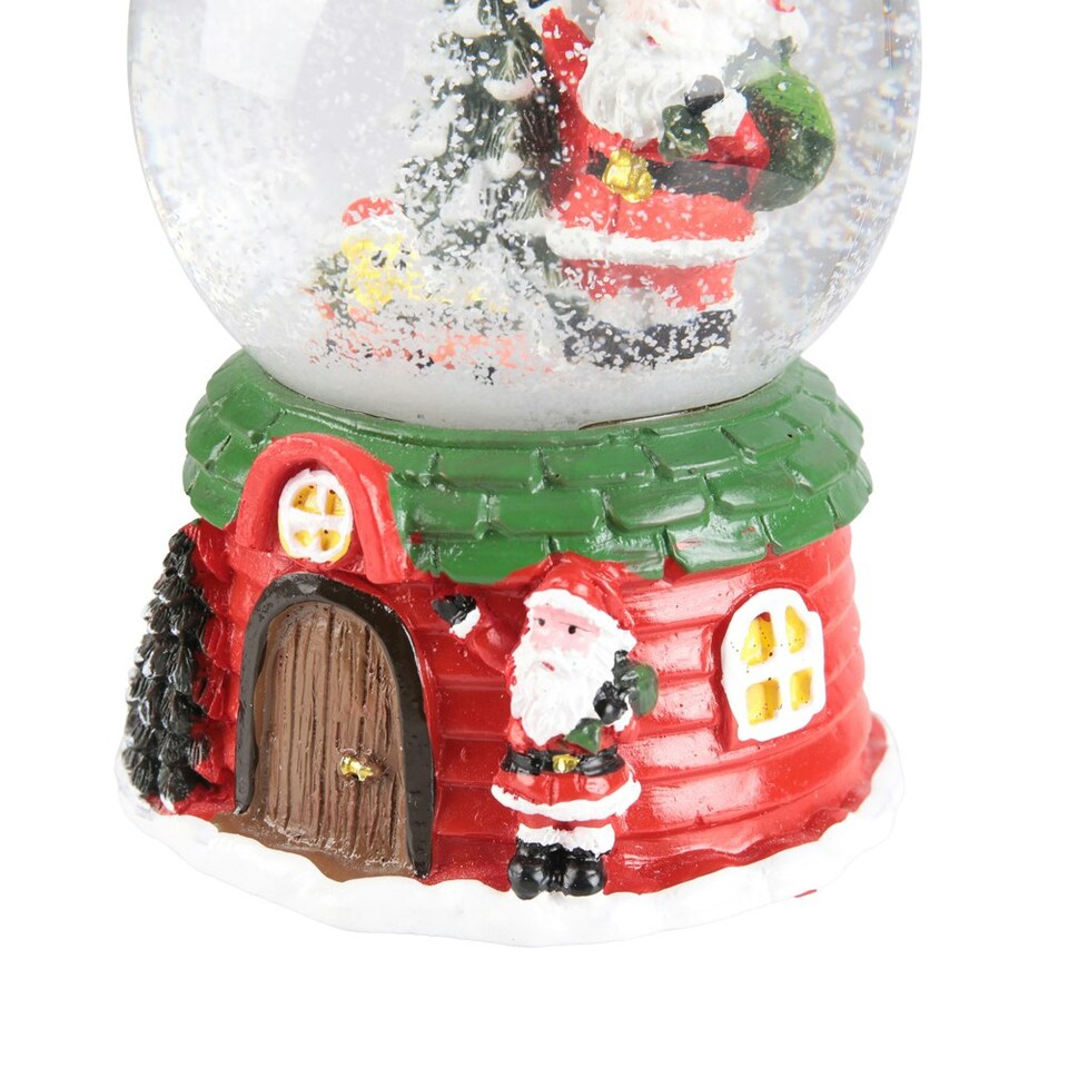 image 1 of Living and Home Santa Claus Glass Music Snow Ball, Christmas Oranaments