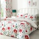 image 1 of D & D Abstract Poppy Duvet Cover Set Red