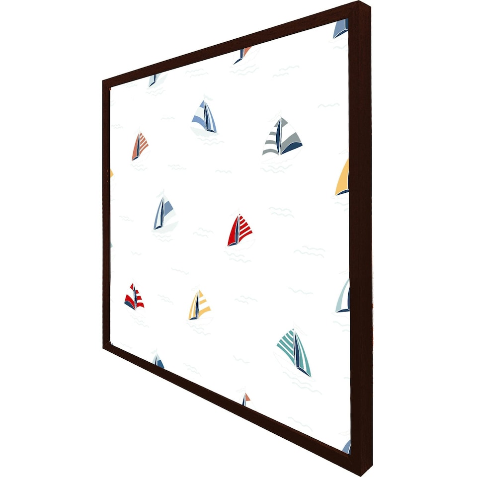 image 1 of Striped sailboats (Picture Frame) Grey | M