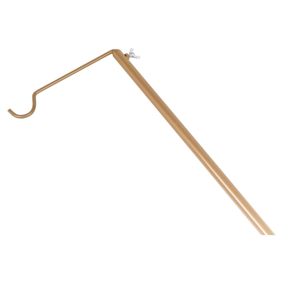 image 1 of Gold Metal Table Clamp Pole Hook Rail Stand Garden Lantern Hanger Party Rod | Gold | Set of 2