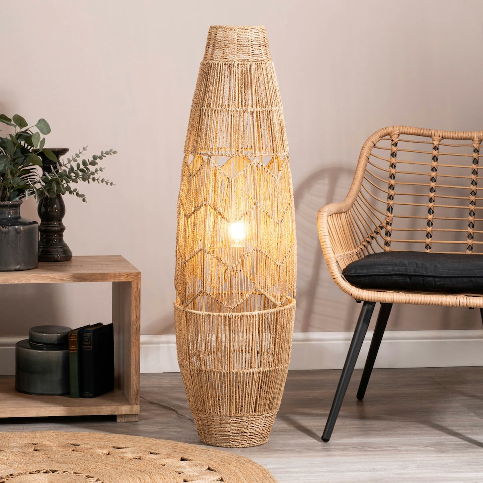 image 1 of BHS Jute String Floor Lamp, Natural