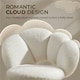 image 4 of Yaheetech Leisure Upholstered Desk Chair with Cloud-Shaped Backrest