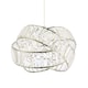 image 2 of Modern Three Ring Chrome Pendant Lighting Shade with Transparent Acrylic Prisms | Chrome