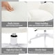 image 6 of HOMCOM Fluffy Leisure Chair Office Chair with Backrest and Armrest for Home Bedroom Living Room with Wheels Cream White