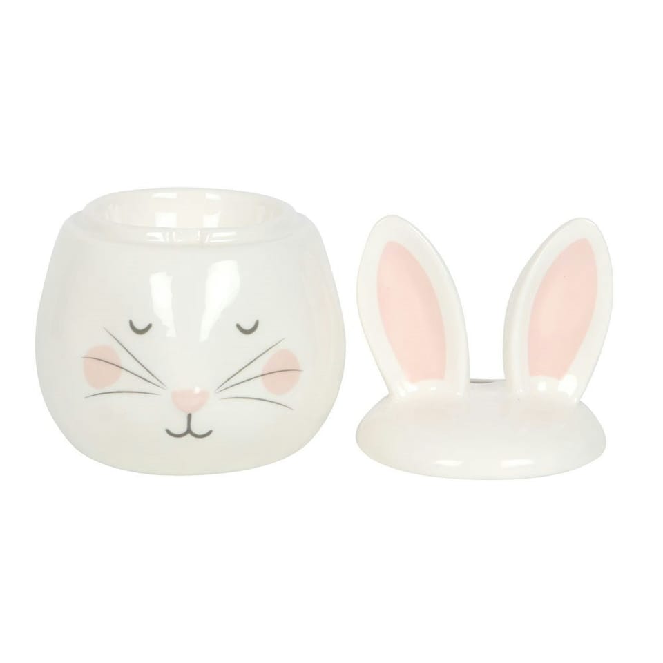 image 1 of Something Different Bunny Face Oil Burner - White - One Size