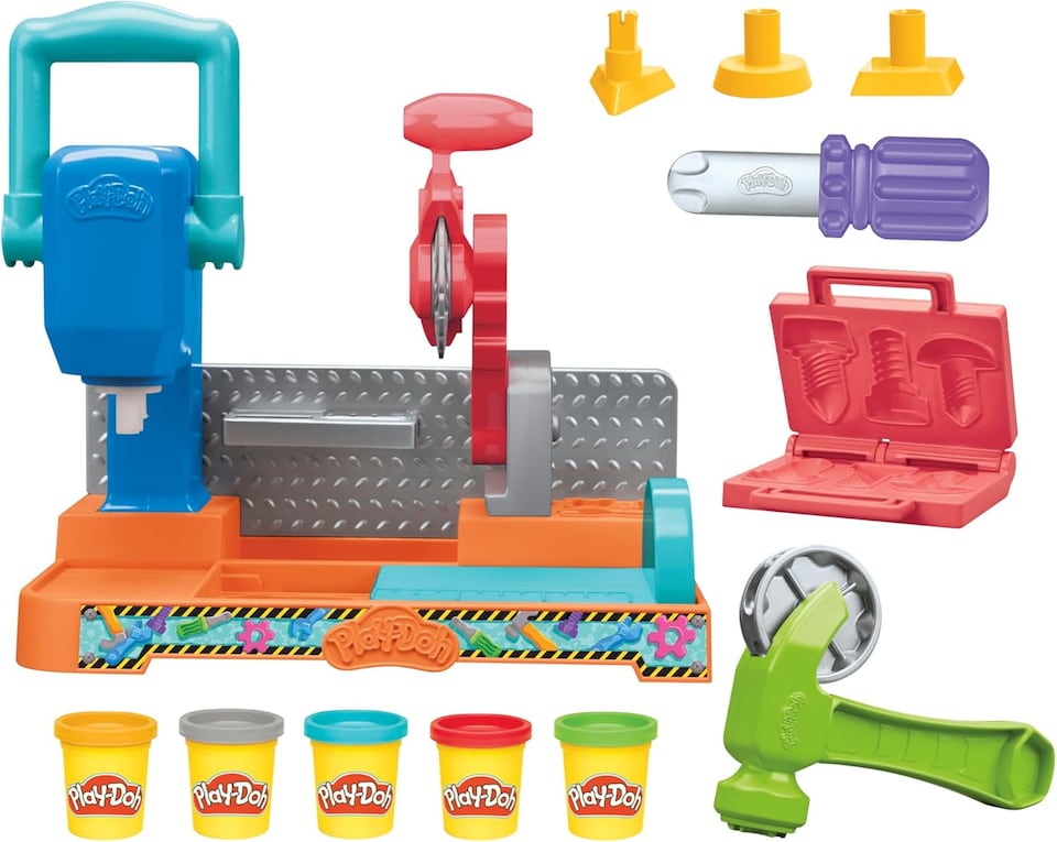 image 1 of Play Doh Stamp N Saw Tool Bench