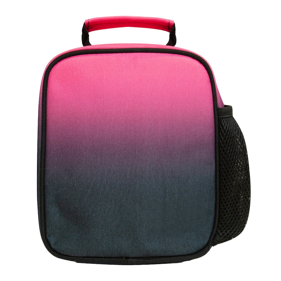 image 1 of Kids Lunch Bag Black Pink Fade | Thermal Insulated School Lunch Box 4.5L | Black | Black | One Size | 1
