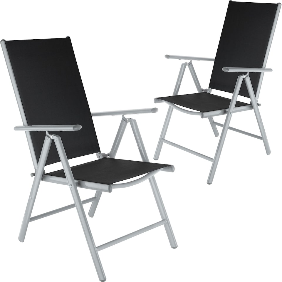 image 1 of Garden Chairs Marilena - folding, aluminium, 7-position adjustable backrest | Silver | silver | One Size | 2