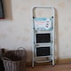 image 5 of Gr8 Home 3 Step Ladder Folding Stool Non Slip Tread Heavy Duty Steel Foldable Home DIY