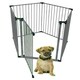 image 1 of Bettacare Pet Pen, Pentagon, Grey, 70cm High, 5 Panels, 1x72cm Door Panel and 4x72cm Side Panels, Dog Pen for Pets and Puppies Grey