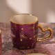 image 4 of Luxury Heart Handle Ceramic Mug 350ml with Gold Detail and Romantic Print | Pink | Cherry Blossom | 350ml | 1