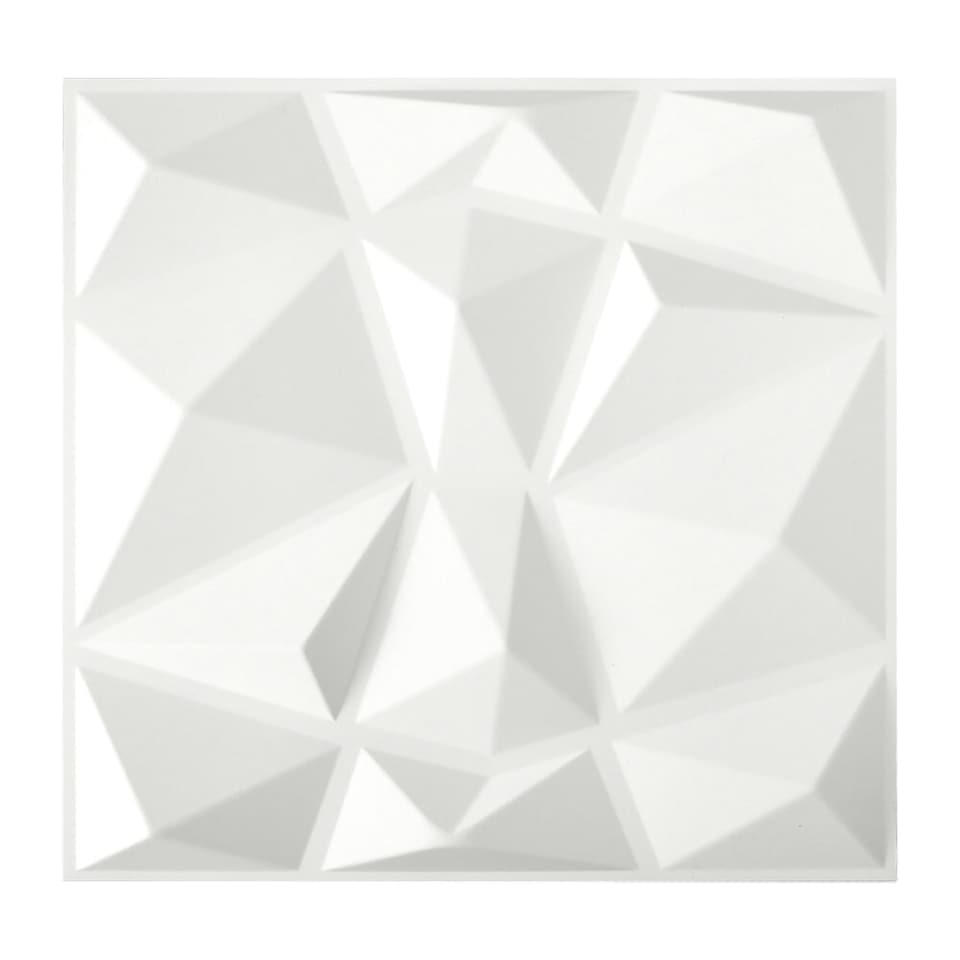 image 1 of Living and Home 12-Pack 3D PVC Diamond Wall Panels
