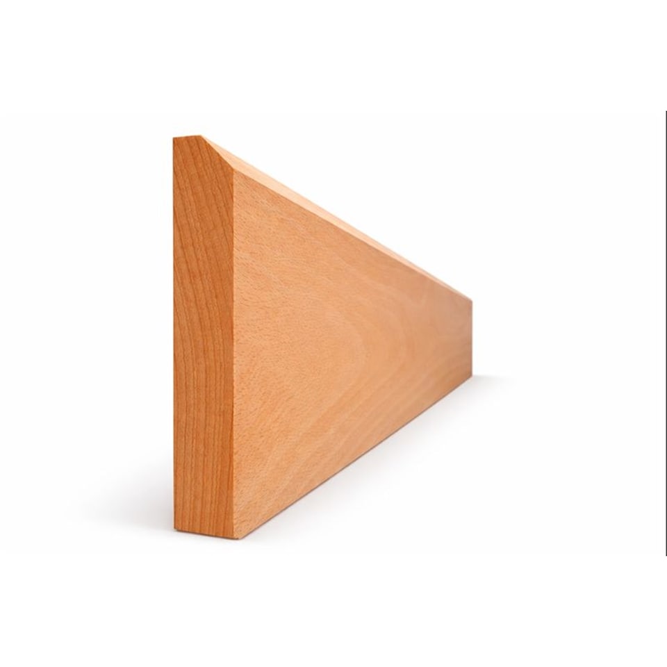 45 Degree Chamfered European Beech Skirting Board (Unoiled) - 95mm (H) x 19mm (T) x 3000mm (L) - (Pack Of 15)