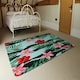 image 3 of Red & Pink Tropical Plants (Rug) Pink | Medium: 80x150cm