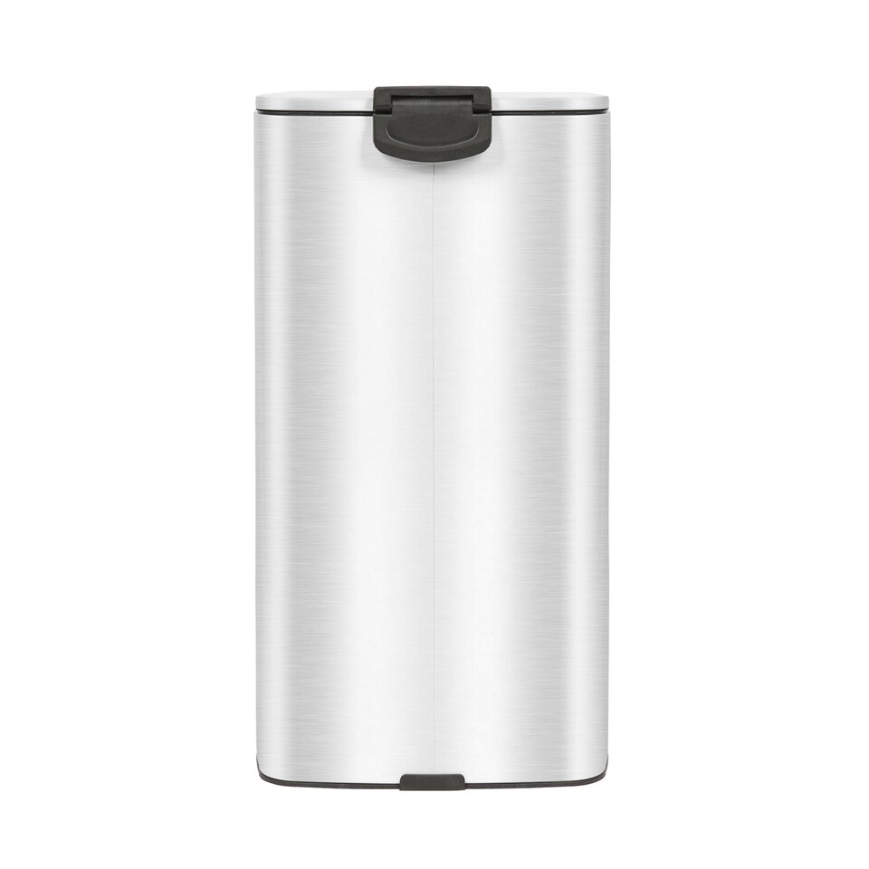 image 1 of Harbour Housewares Square Stainless Steel Kitchen Pedal Bin - 30L - Brushed | Silver | Brushed
