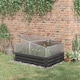 image 2 of Outsuuny Galvanised Raised Garden Bed with Greenhouse and Cover