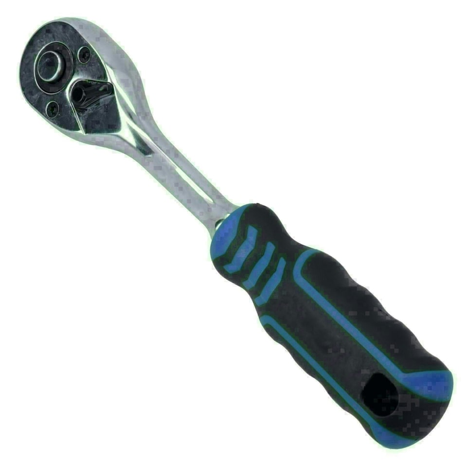 image 1 of 1/4in Drive Straight Headed Ratchet 90 Teeth Quick Release With Rubber Grip