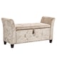 image 10 of Vida Designs Seville Storage Ottoman Bedroom Hallway Chest Bench, Crushed Velvet Champagne | Yellow | Champagne