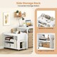 image 8 of COSTWAY Side End Table 3-Tier Bookshelf Rolling Nightstand White