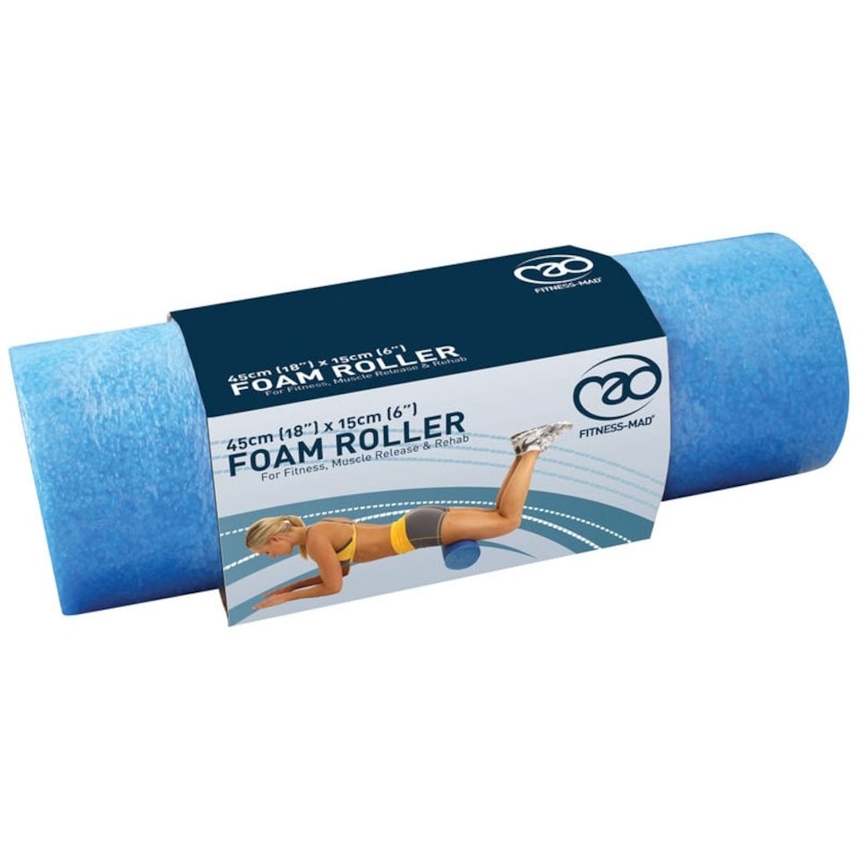 image 1 of Fitness Mad Foam Roller - Blue - 18in