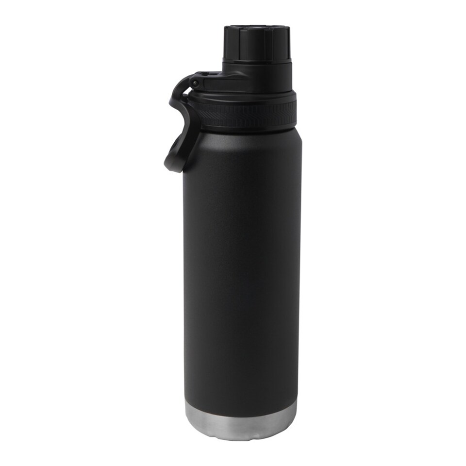 image 1 of Floso Fortis Stainless Steel 700ml Insulated Water Bottle | Black | Solid Black | 1