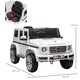 image 5 of HOMCOM Mercedes Benz G500 Licensed 12V Kids Electric Ride On Car Toy with Parental Remote Control Battery-powered 2 Motors Music Lights MP3 for 3-8 Years Old White