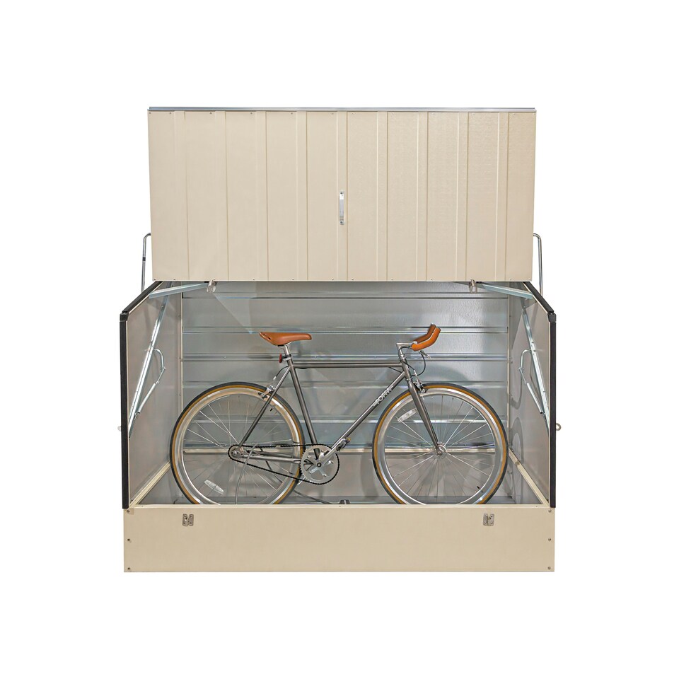 image 1 of Trimetals ProtectaCycle Secure Bike Store (Police Approved Fits) up to 3 Adult Bikes Cream