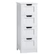 image 10 of Bath Vida Priano 4 Drawer Freestanding Bathroom Storage Cabinet, White | White | 1