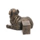 image 2 of Resting British Bulldog Plant Pot Feet - Set of 3 - L8.2 x W9 x H8.5 cm | Grey