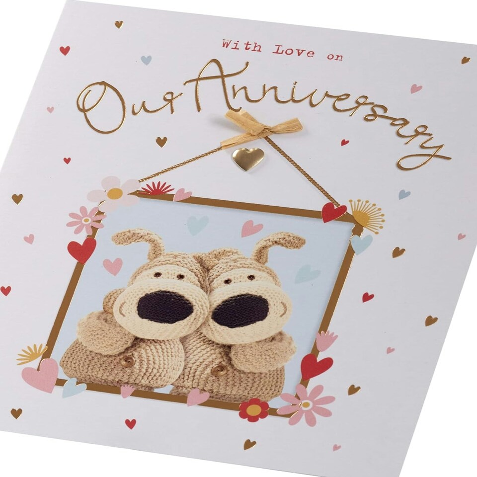 image 1 of Boofle with Hear Gem Partner Anniversary Card