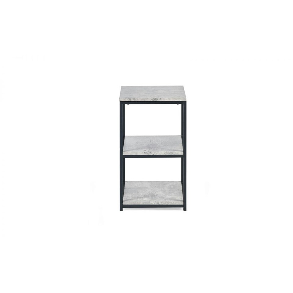 image 1 of Concrete Effect Tall Narrow Side Table | Grey | Grey