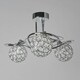 image 4 of BHS Orianna 3 Light Flush Ceiling Light, Chrome