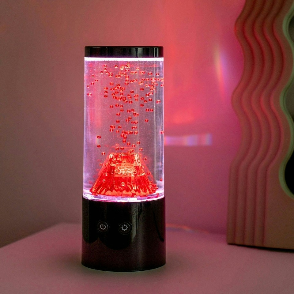 image 1 of ValueLights Villy Tornado lamp Clear Black Illuminated Decoration and Integrated LED 1W Multicolour Bulb