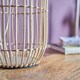 image 2 of ValueLights Natural Table Lamp Drum White Shade