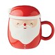 image 1 of MidOcean Santa Ceramic 370ml Mug With Lid - Red - One Size
