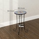 image 5 of Outsunny 35.5cm Round Mosaic Garden Side Table Plant Stand w/ Shelf Blue | Blue