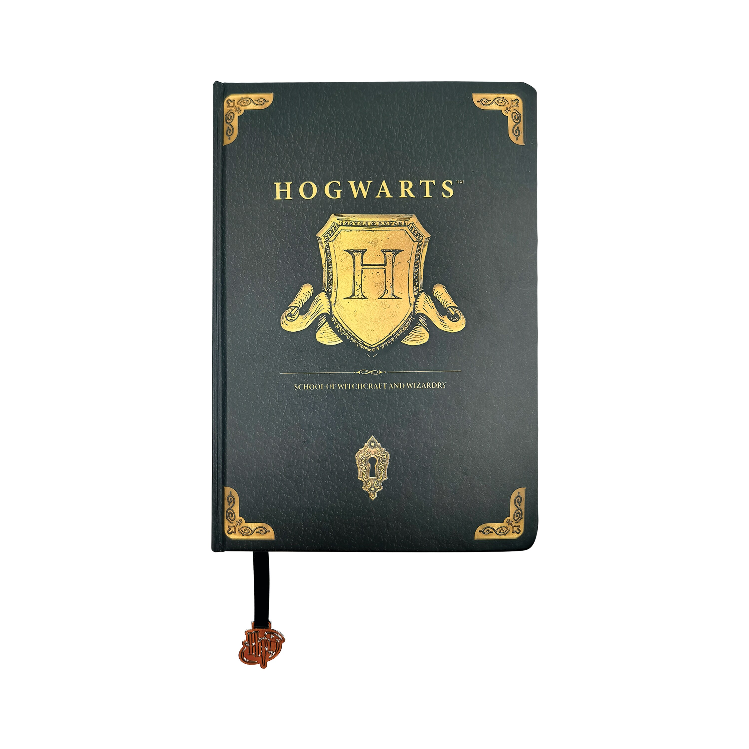 Harry Potter Hogwarts Shield A5 Wiro Notebook Lined Pages Metallic Edging HP149618