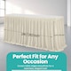 image 2 of Pleated Rectangle Polyester Table Skirt, Decoration Tableware - 21 Feet