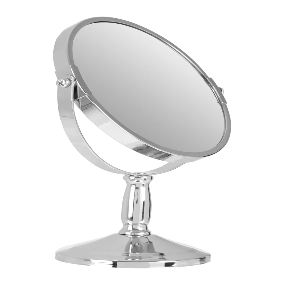 image 1 of Chrome Large Swivel Mirror Silver