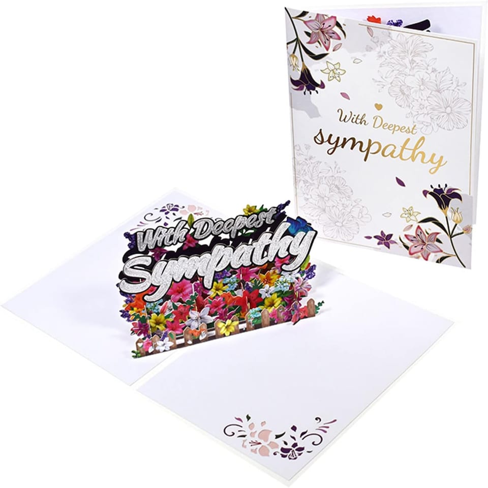 image 1 of With Deepest Sympathy Condolence 3D Pop Up Greeting Card