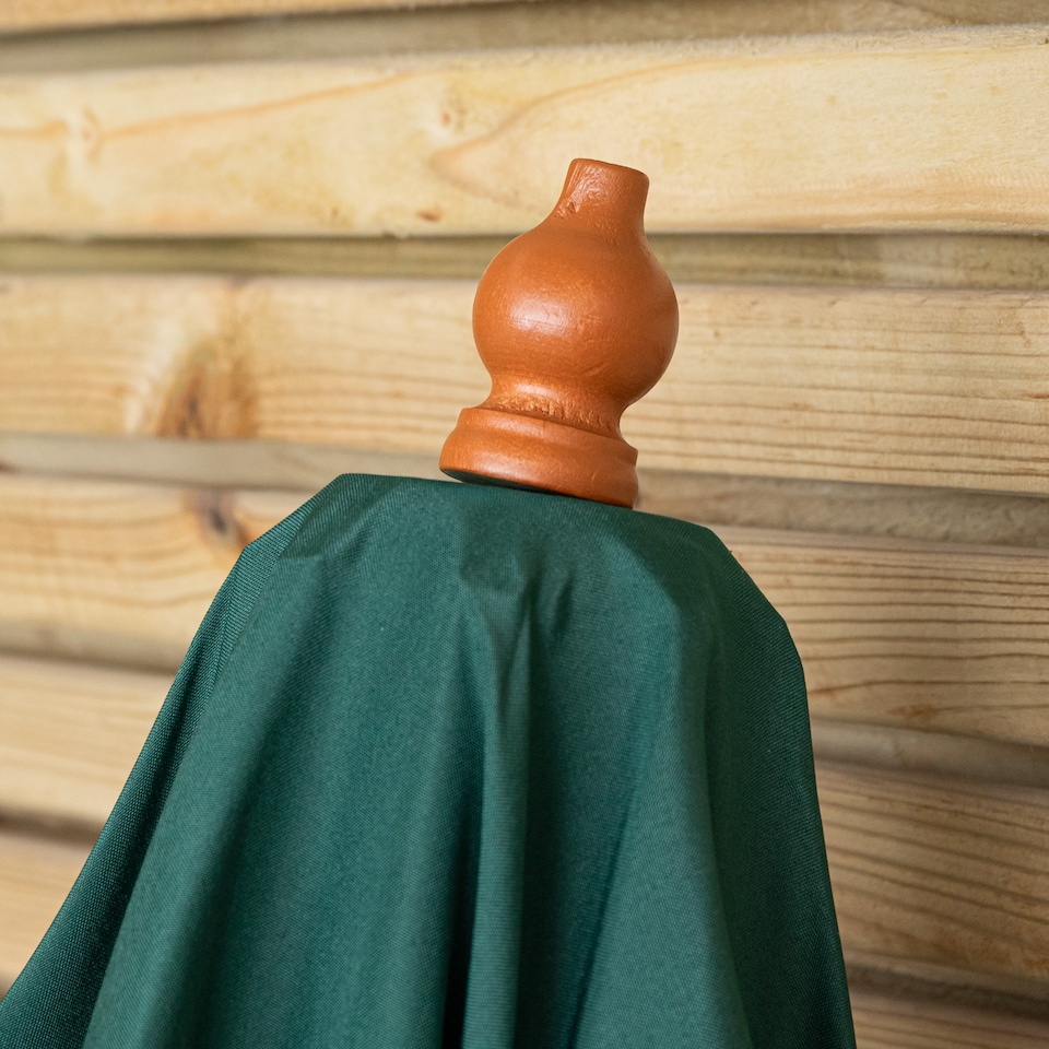 image 1 of Samuel Alexander 2.7m Outdoor Wooden Garden Parasol Sun Shade with Carry Bag in Green