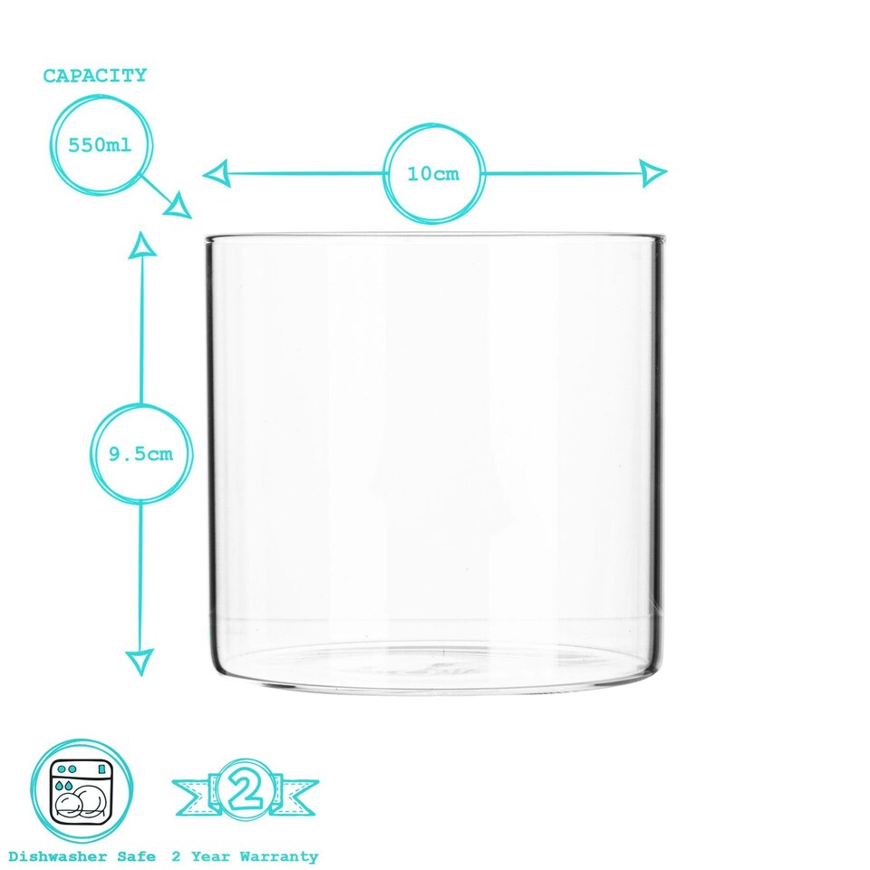 image 1 of Argon Tableware Scandi Storage Jars with Metallic Lids - 550ml - Silver - Pack of 3