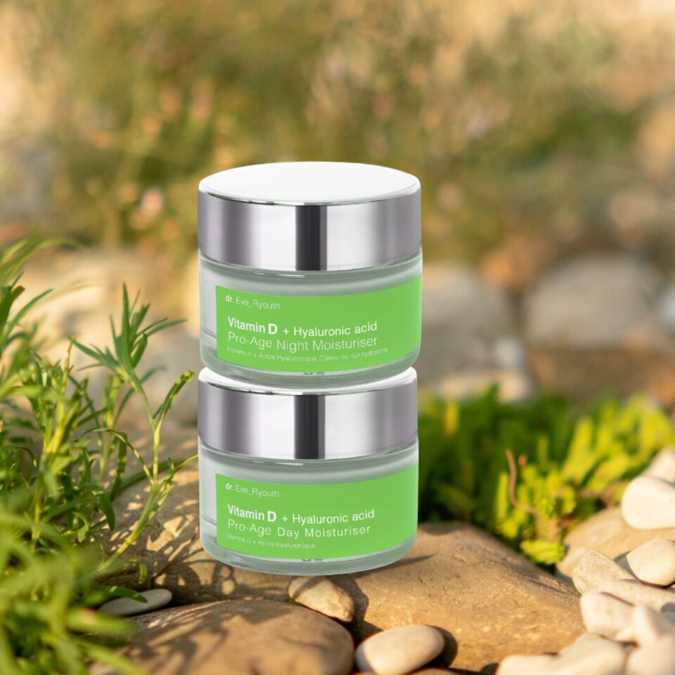 image 1 of Dr. Eve_Ryouth Vitamin D + Hyaluronic Acid Pro-Age Night Moisturiser 50ml + Vitamin D + Hyaluronic Acid Pro-Age Day Moisturiser 50ml